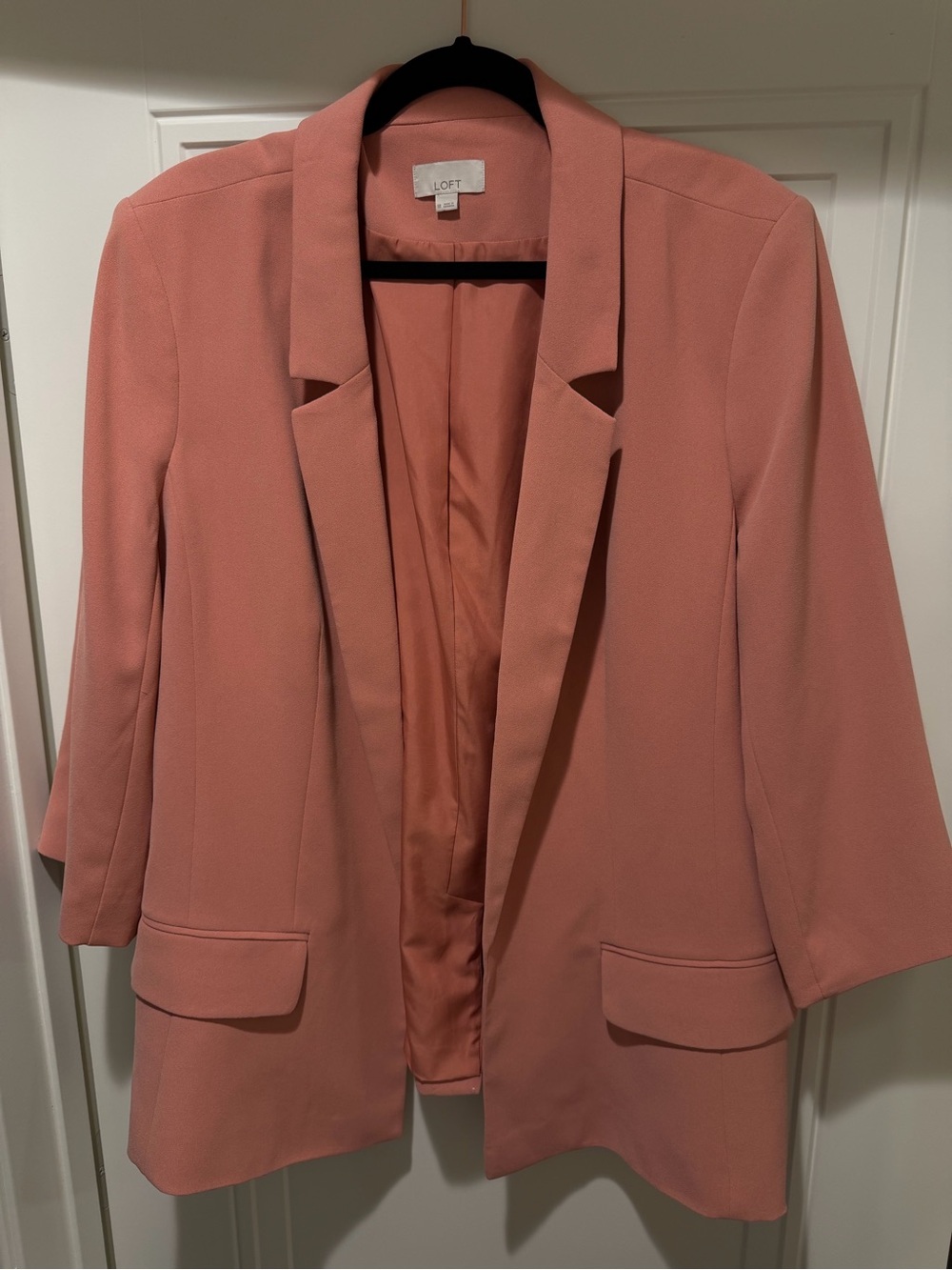 LOFT Women's Pink Open Blazer Jacket